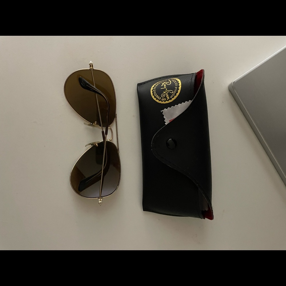 Dark brown rayban sunglasses